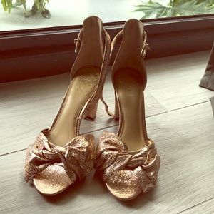 Vince Camuto Carrelen Rose Gold Ankle Straps 7.5